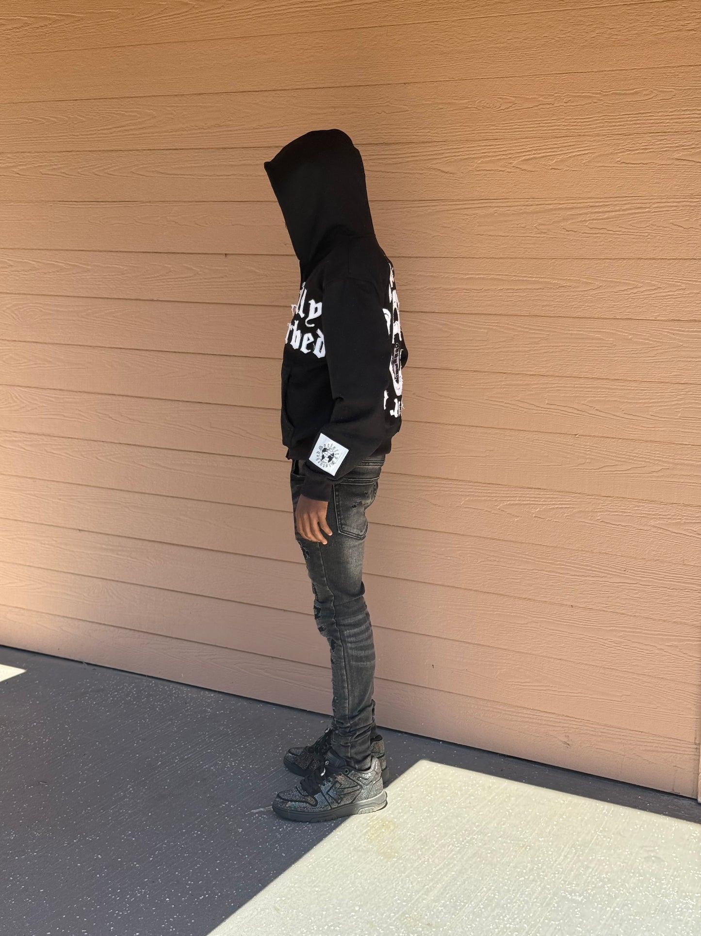 SD Black Rhinestone ZipUp