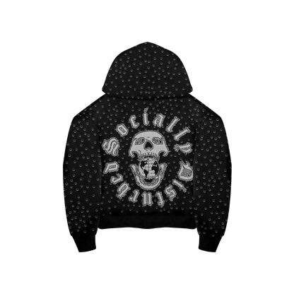 SD Black Rhinestone ZipUp