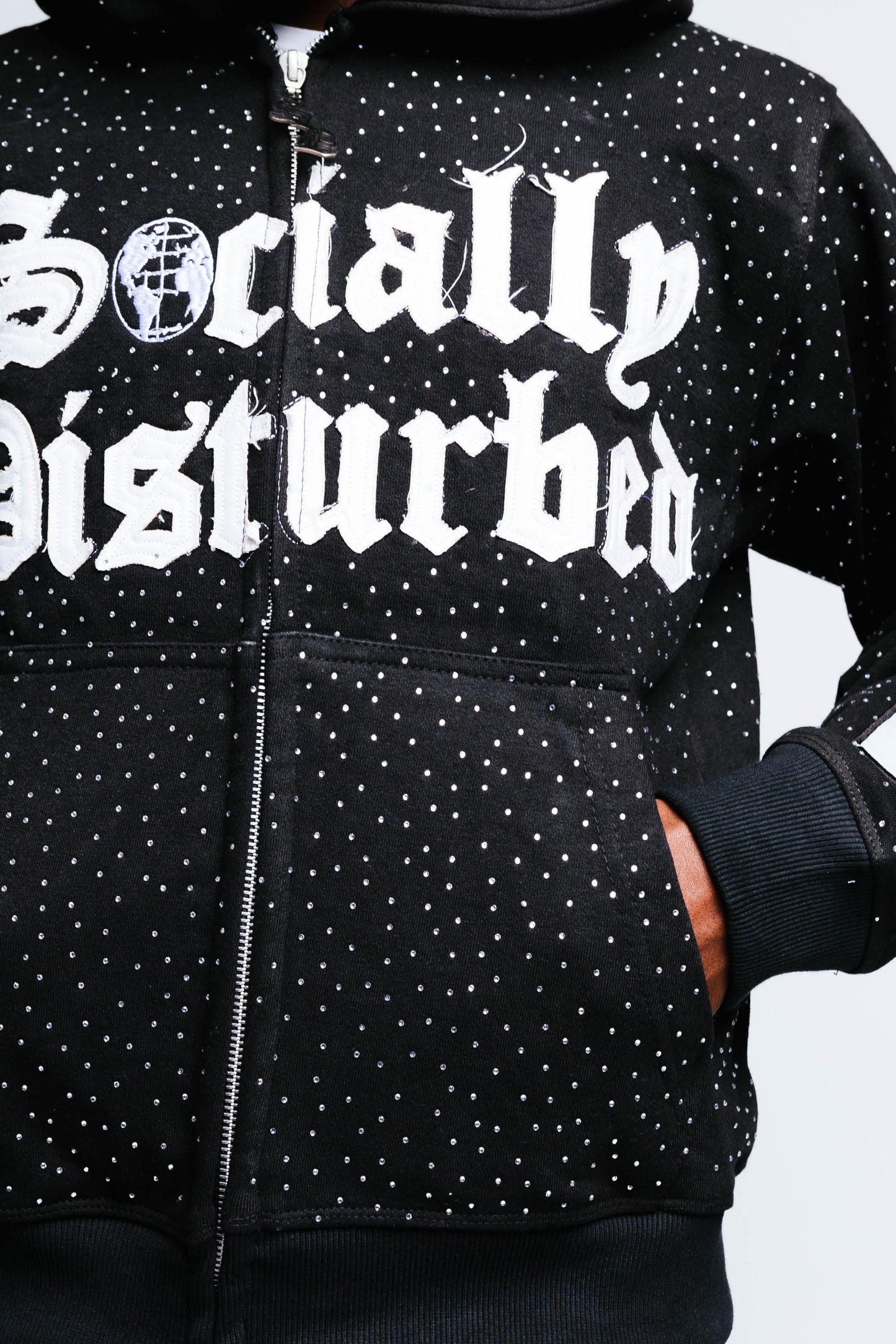 SD Rhinestone ZipUp