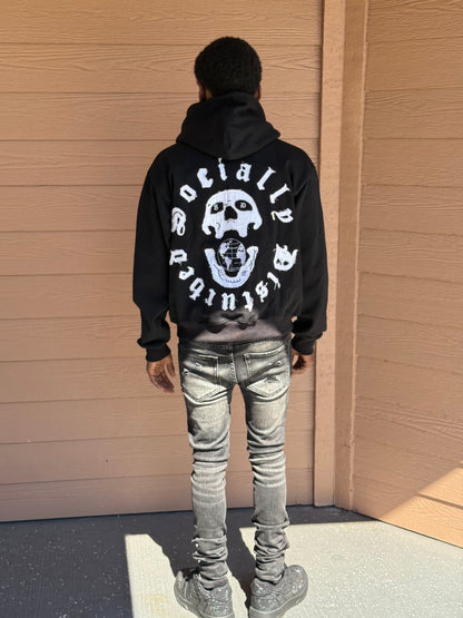 SD Black Rhinestone ZipUp